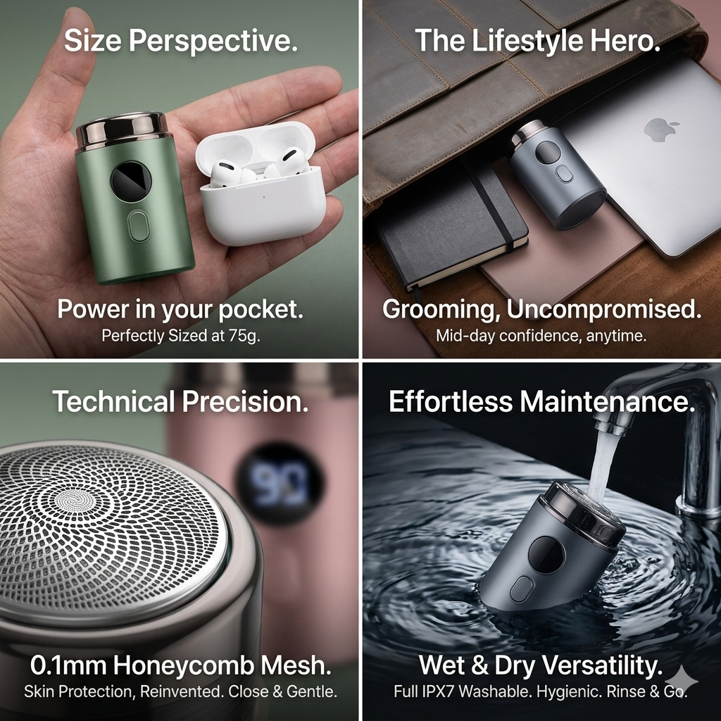 Minimalist Portable Travel Shaver
