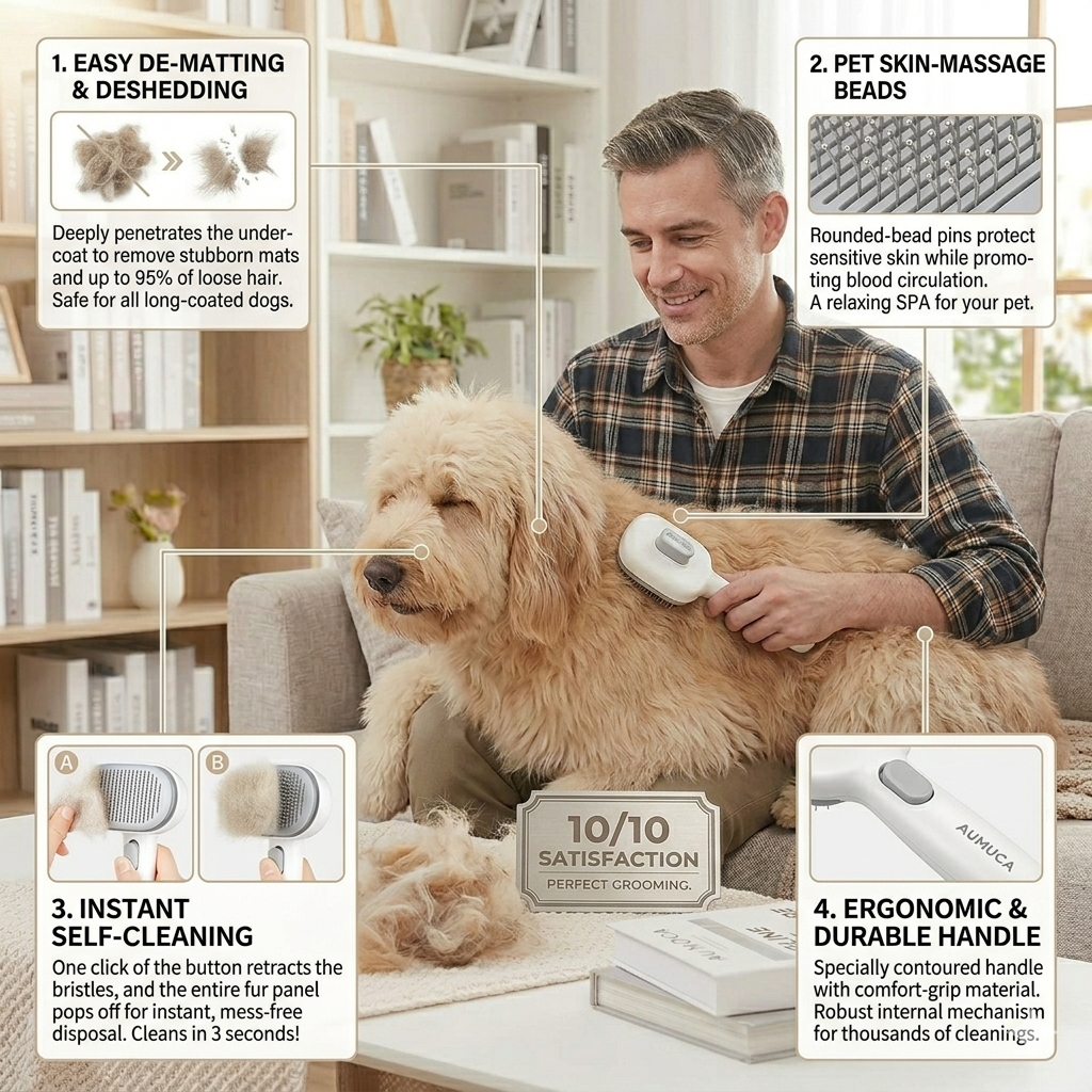 Pet hair comb