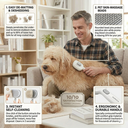 Pet hair comb