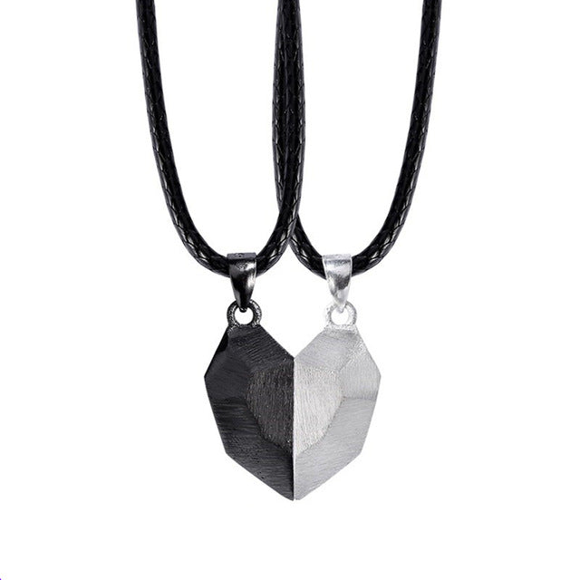 Couple Magnetic Heart Necklace
