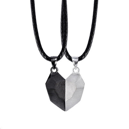 Couple Magnetic Heart Necklace