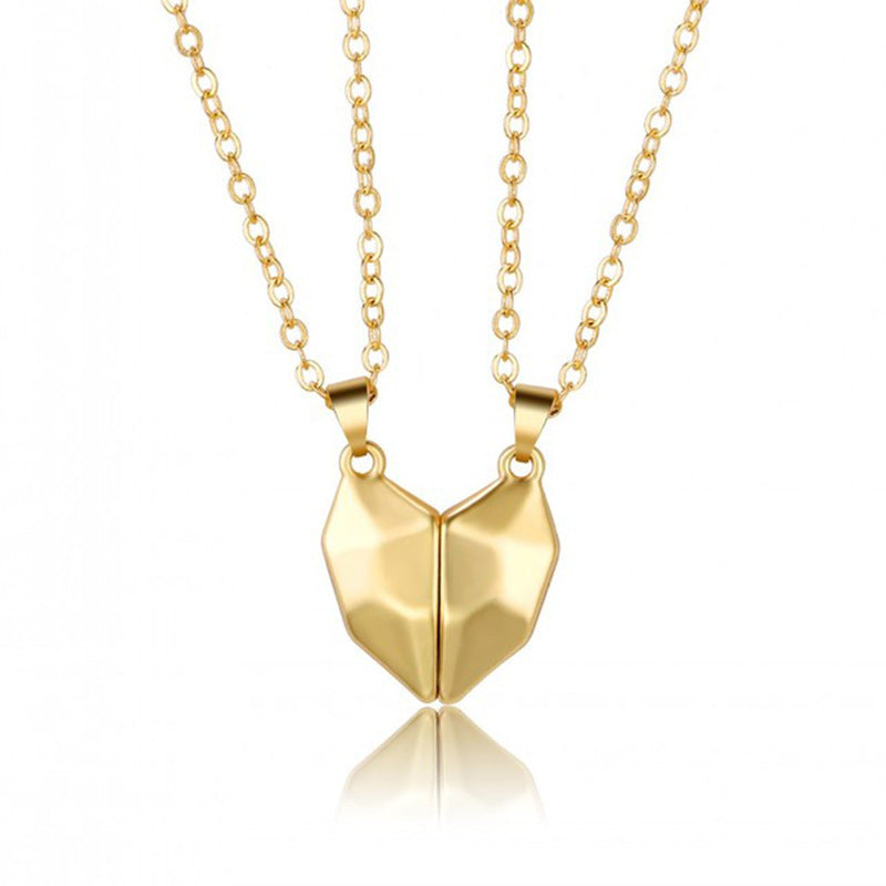 Couple Magnetic Heart Necklace