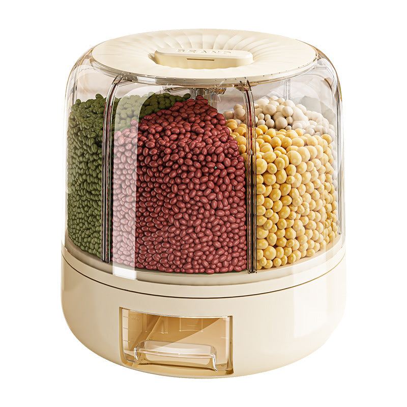 Rotating 6-Grid Food Dispenser