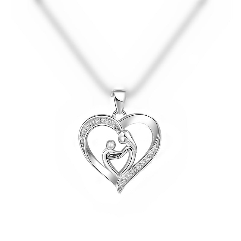 Mother and Daughter Heart-Shaped Necklace