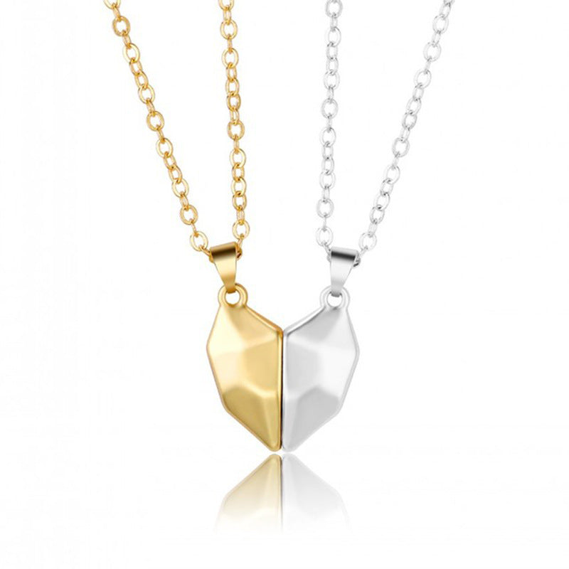 Couple Magnetic Heart Necklace