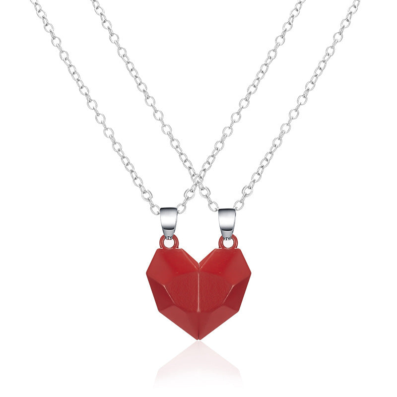 Couple Magnetic Heart Necklace