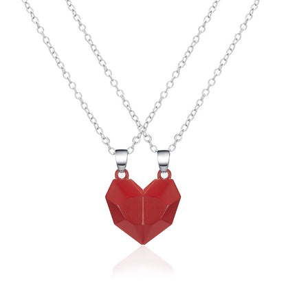 Couple Magnetic Heart Necklace