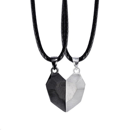 Couple Magnetic Heart Necklace